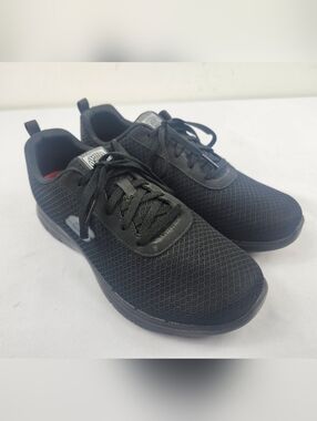 Skechers Work Women's 9 M Black Mesh Slip Resistant Athletic Sneakers Black